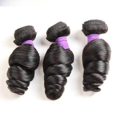 Shine Silk Hair Peruvian Loose Wave 3 Bundles Natural Color 100% Human Hair Extensions Remy Hair Weaving Bundles 16-26 Inch