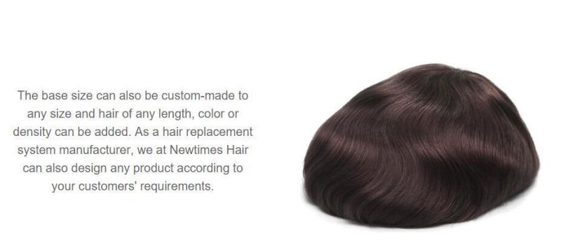 High Quality Real Hair! with a Base of 0.03mm Men′s Wigs