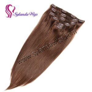 High Quality Remy Straight Clip in Human Hair Extension 6PCS/Set with Free Shipping
