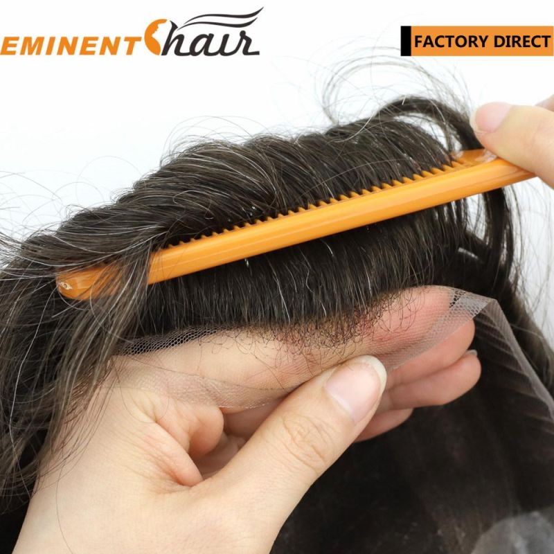 Factory Direct Men′s Human Hair Natural Hairline Custom Hair System