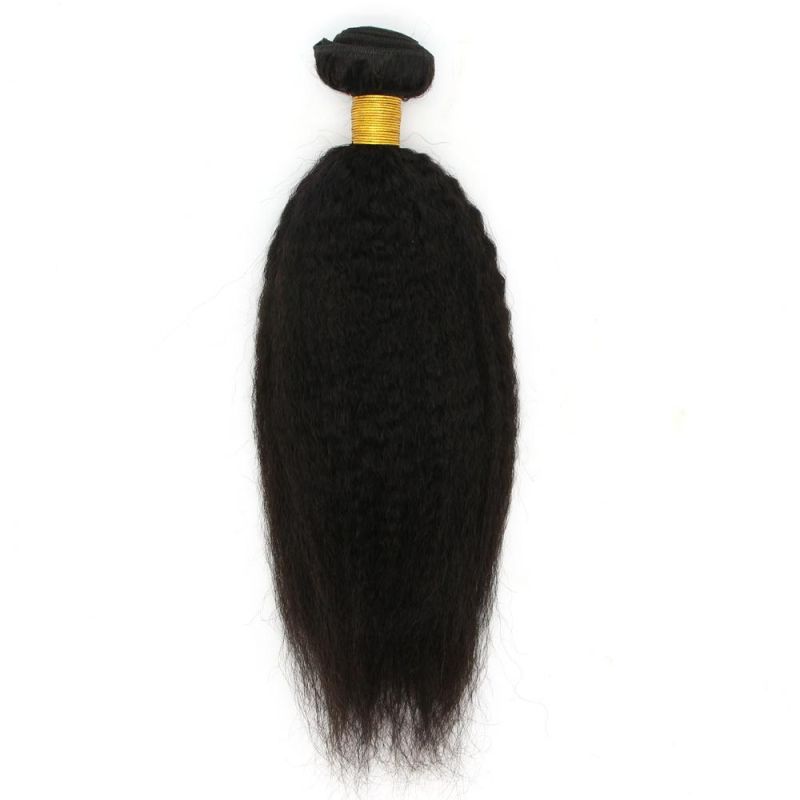 Cheap Yaki Kinky Straight Brazilian Human Hair Weaving