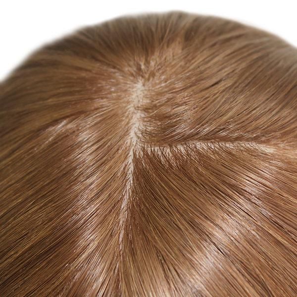 Indian Hair Silk Base Toupee for Women with Clips