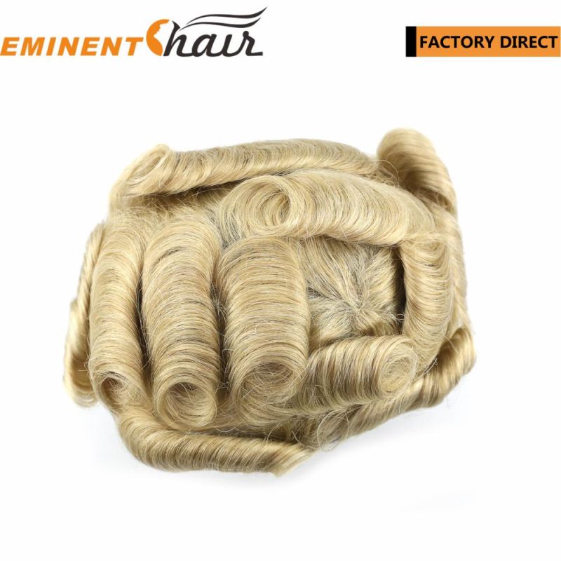 Factory Direct Skin V Looped Natural Hairline Men′ S Toupee