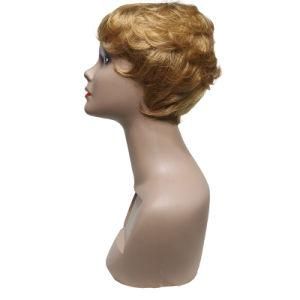 Factory Supply Front Lace Natural Color Spiral Curl 100% Human Hair Short Bob Wig