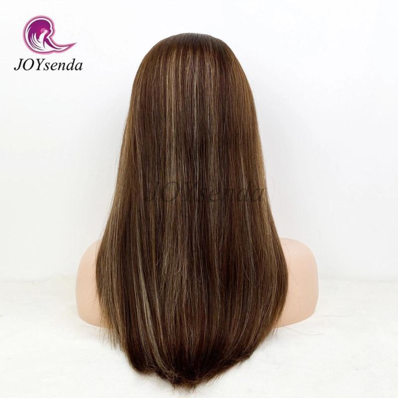 High Quality Medium Brown European Virgin Hair Band Fall Wig/Sheitel for Jewish Women