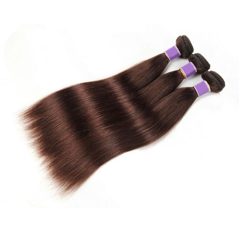 Straight Brazilian Hair Weave Bundles Natural Black Human Hair Extension Brown Bundles Remy Hair Weaving #2 #4