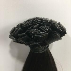 1b# Pre Bonded Keratin Flat Nail Tip Virgin Remy Human Hair Extensions