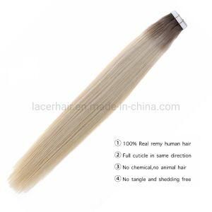 R#8-60 New Fashion Brazilian European Blonde 613 Straight Human Hair Weave Remy Tape Hair Extensions