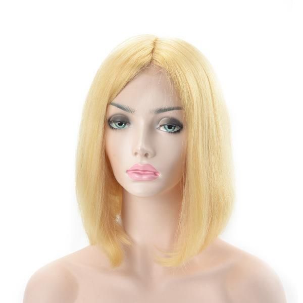Blond 613 Color Bob Style Human Hairpiece