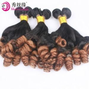Natural Indian Funmi Human Hair Products Ombre Color 1b/30 Wholesale Raw Virgin Indian Hair Fumi Curly Romance