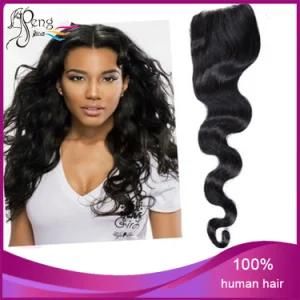 100% Unprocessed Virgin Body Wave Silk Closure Human Hair