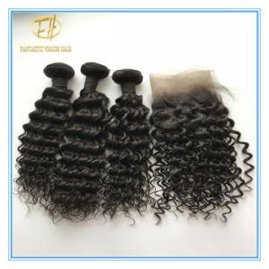 Best Sales Unprocessed Natural Black Water Wave 8A Grade Peruvian Human Hair in Full Cuticle Cut From One Donor with Factory Price Wfp-035