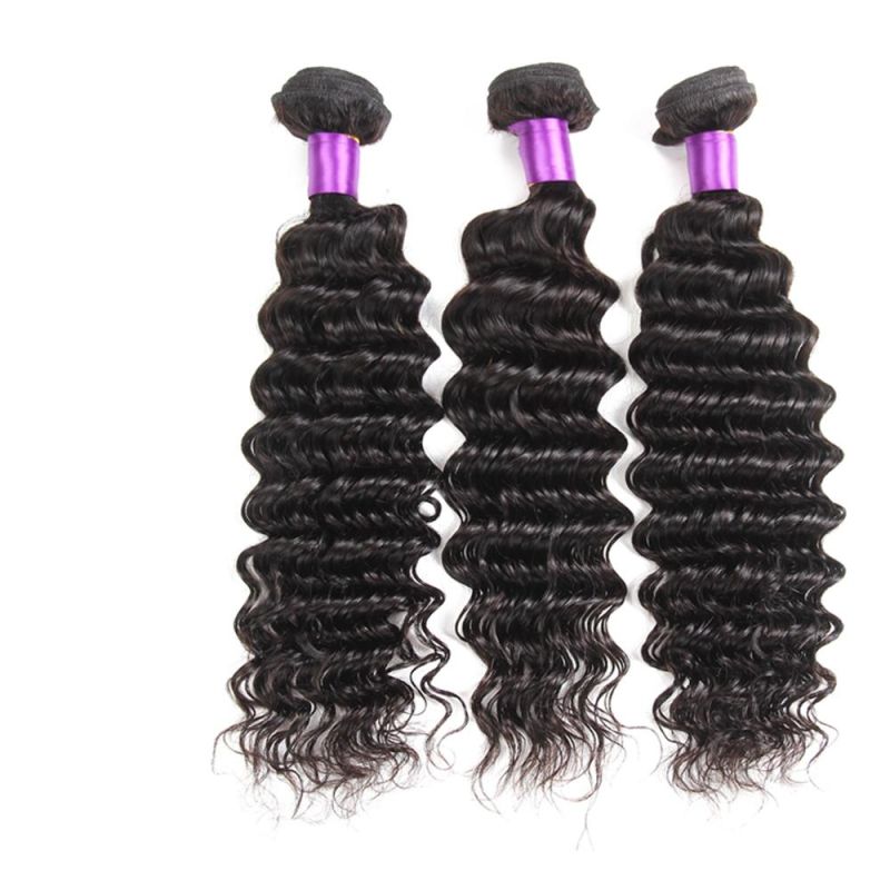 Kbeth 10A Brazilian Deep Wave Bundles 100% Unprocessed Virgin Human Hair Bundles Wet and Wavy Remy Curly Weave Human Hair Bundles