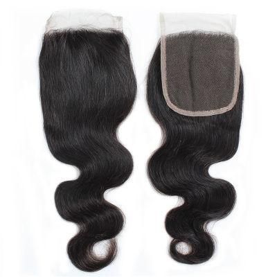 4*4 Lace Frontal Closure Body Wave Hair Weaving Wigs Natural Human Hair