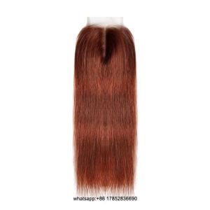 Human Hair Brazilian Malaysian Peruvian Indian Remy Human Hair 30# 4X4 Lace Closure Pre Plucked Baby Hair Straight Closure