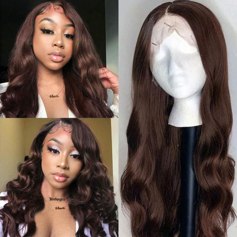 Brown Color Body Wave 13X4 Lace Front Wigs