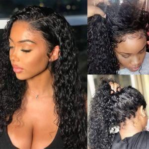 Cheap Virgin Peruvian Hair Curly Human Hair Full Lace Wig 22inch