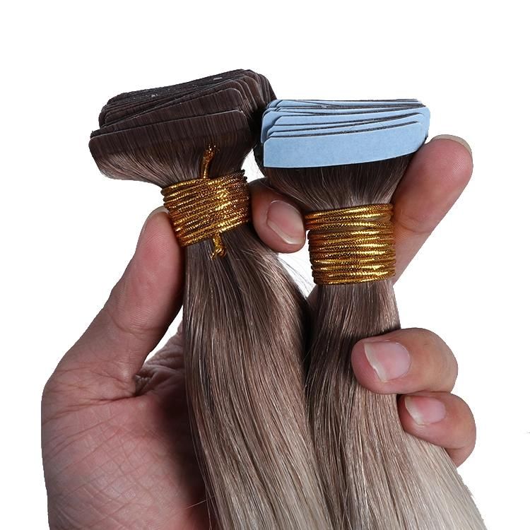Cambodian 100% Raw Human Hair Straight Tape in Hair Extension