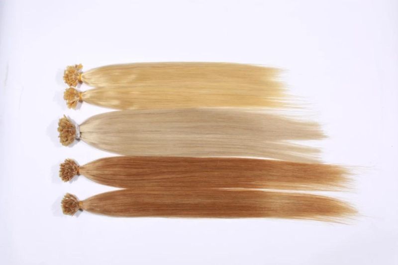 Double Drawn Straight Remy Human Fusion Hair for Beauty Nail U Tip Pre Bonded Capsules Hair Extensions 16" 20" 24" 28" 25/150/200PCS