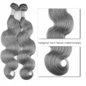 24&quot; Luxury Body Wave Brazilian Human Hair Silver/Grey Bulk