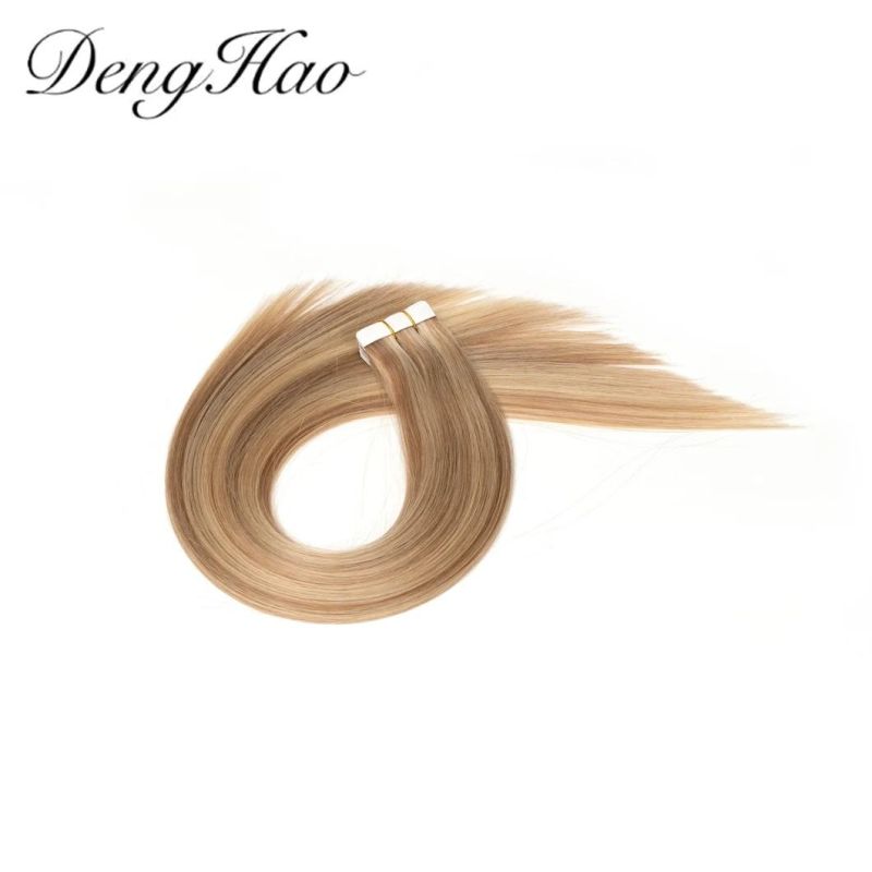 100% Human European Hair Tape in Hair Extension Natural Hair