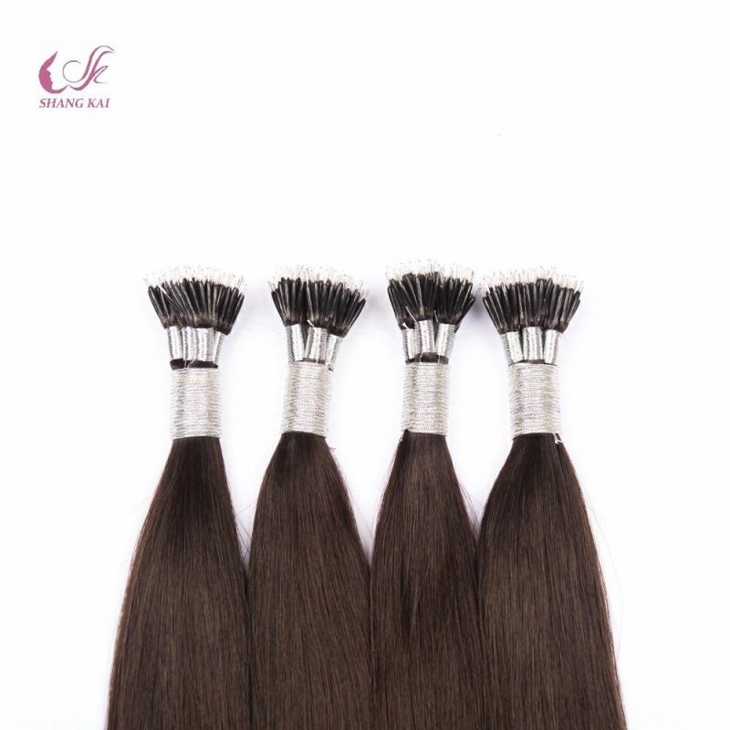 Factory Wholesale Nano Tip Cuticle Aligned Hair Extension Human Hair Russian/Mongolian Remy