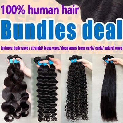 Raw Human Hair Deep Wave Virgin Brazilian Hair Bundles