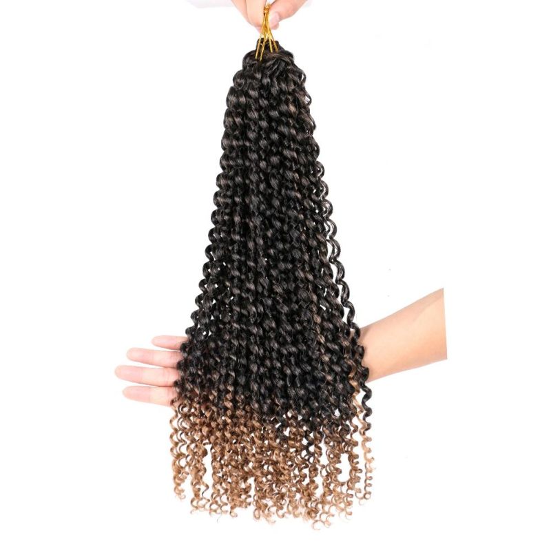 Wholesale Passion Twist Hair Water Wave Crochet Braids Spring Twist Curly Hair Braiding Synthetic Hair
