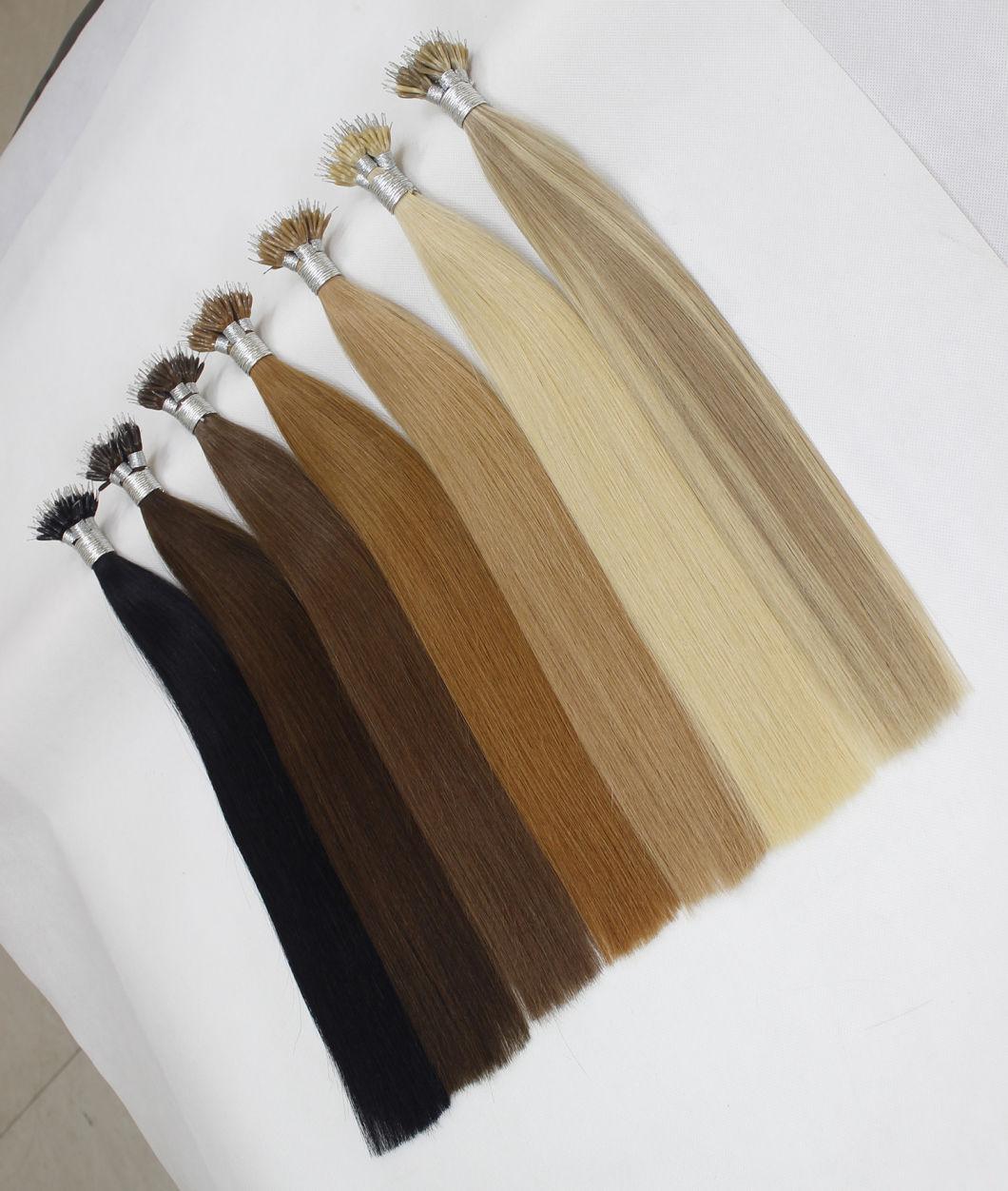 Nano Ring Extensions Brazilian Straight Human Hair Bundles Back Brown Blond Color Remy Human Hair Extensions
