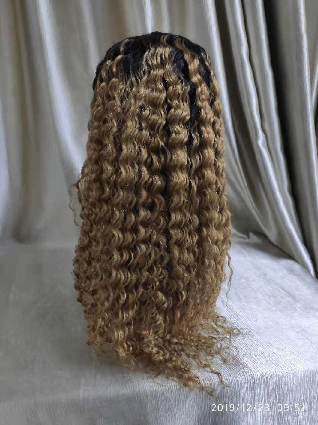Raw Virgin Brazilian Hair Blonde Ormre Color Human Hair Lace Wig