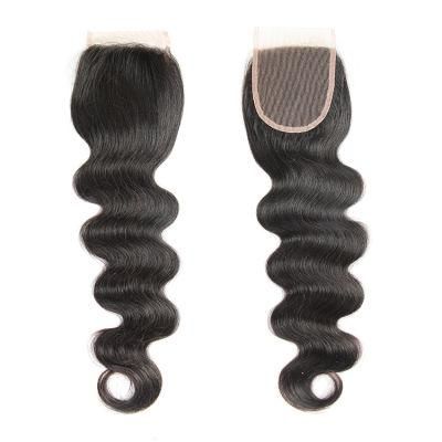 Wholesale Brazilian Fahuman Hair with Milk Block 4*4lace Closure Human