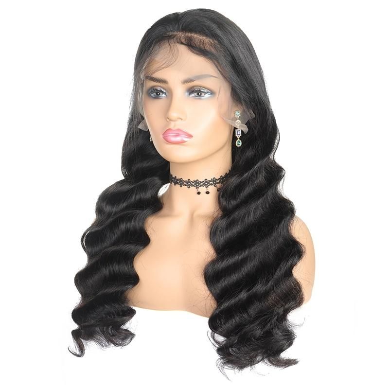 Factory Wholesale 13*6 Lace Front Human Hair Wig Loose Wave