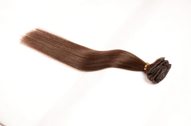 Natural Brownunprocessed 7A Clip in Virgin Remy Indian Hair Extensions