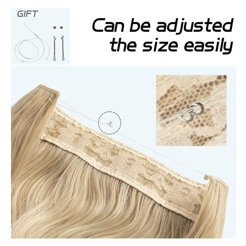 Natural Synthetic Hair Extensions Wavy False Hair Piece