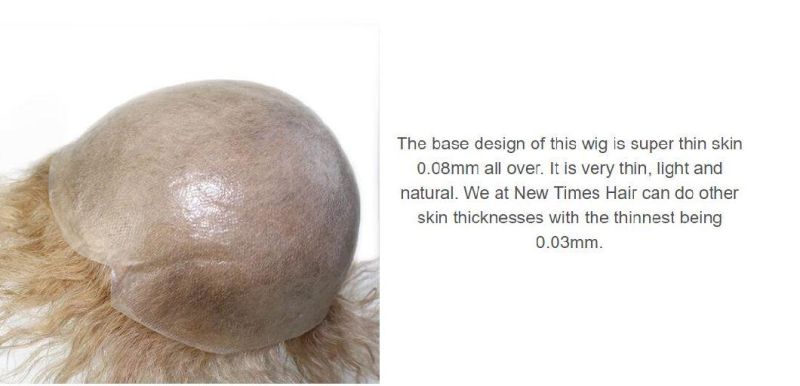 High Quality Men′s Real Hair - Natural Finish - Comfortable, Breathable, Long Lasting