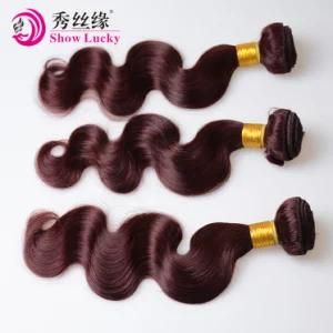 100% Virgin Hair 10A Grade Unprocessed Red Burgundy Peruvian Human Hair Weft