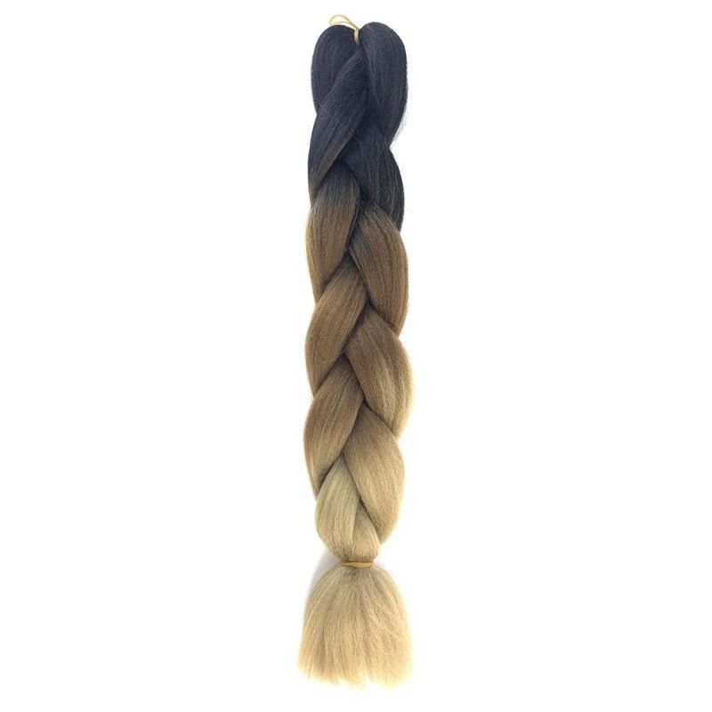 Kbeth Vigorous Free Sample 24inch Synthetic Jumbo Braiding Hair Long Braid Hairpieces Ombre Crochet Braids Extensions for Black Women in Stock