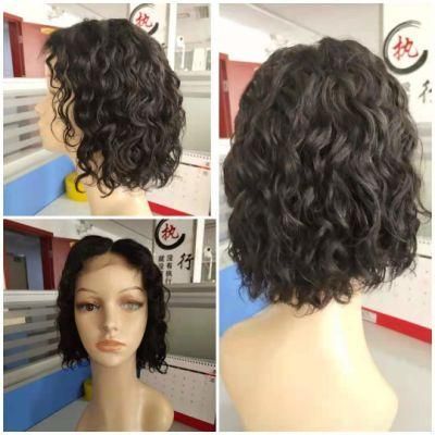 Promotion Sale Water Wave Human Hair Lace Front Bob Wig