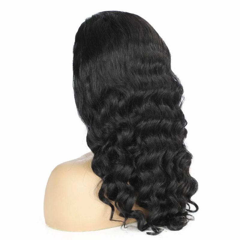 Hot Sale Custom Color 150% 180% 200% Density 30 Inch 100% Human Hair Loose Deep Wave Women Curly Headband Wig