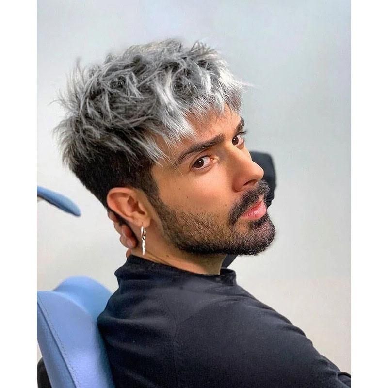 Kbeth Human Hair Wig Wholesale Quality French Lace Toupee Virgin Ombre Custom Mens Hair Pieces Silicone PU Toupee Straight Short Wigs