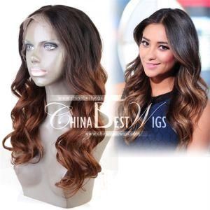 Ombre Wavy Lace Front Wig with Illusion Hairline
