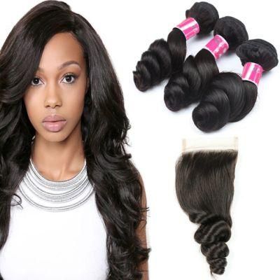 Kbeth Wholesale 4X4 5X5 6X6 13X4 Swiss Lace Closure 100% Human Hair Loose Wave Closure Swiss Brown Lace Frontal Closure