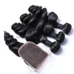 Unprocessed Brazilian Body Wave Human Hair Weft with 360 Frontal Hair Weft