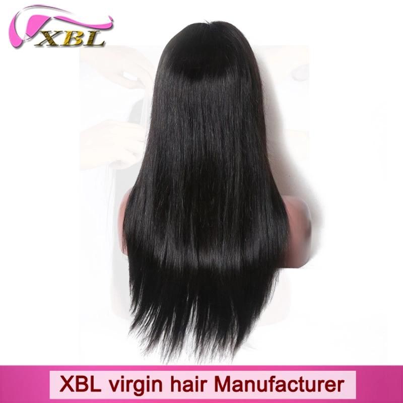 100% Virgin Human Hair Elegant Straight Full Lace Wig