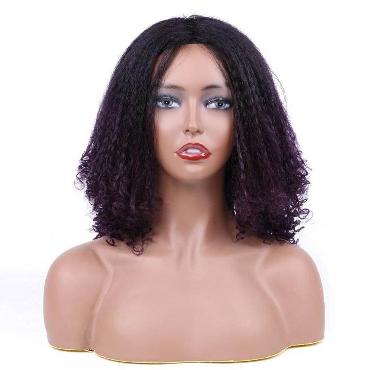Afro Kinky Curly Black Short Bob Wig Wholesale Cheap Synthetic Hair Wig