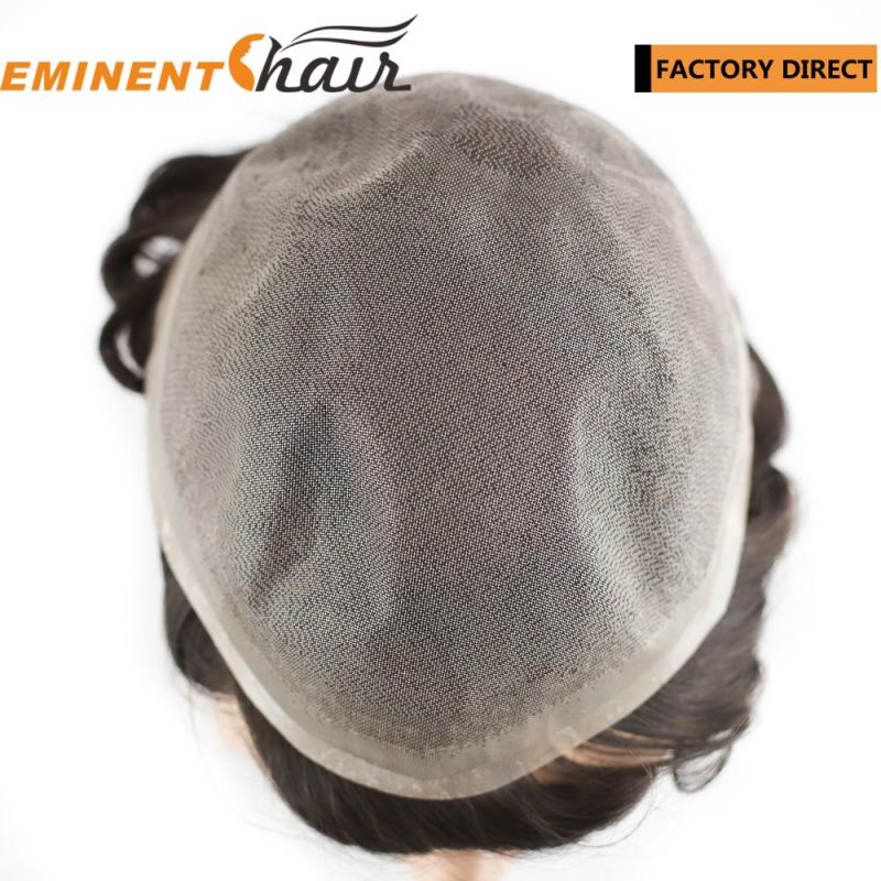 Fine Welded Mono Men′s Human Hairpiece