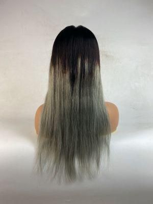 Straight Human Hair Middle Part Orange Front Transparent Lace 28 30inch Remy Brazilian Long Wig