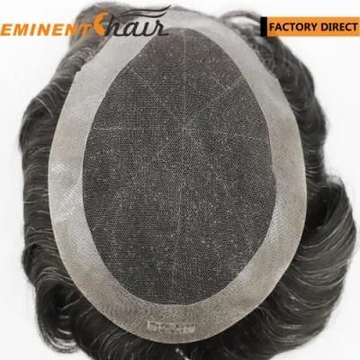 Lace Base Human Hair Men&prime;s Hair Replacement