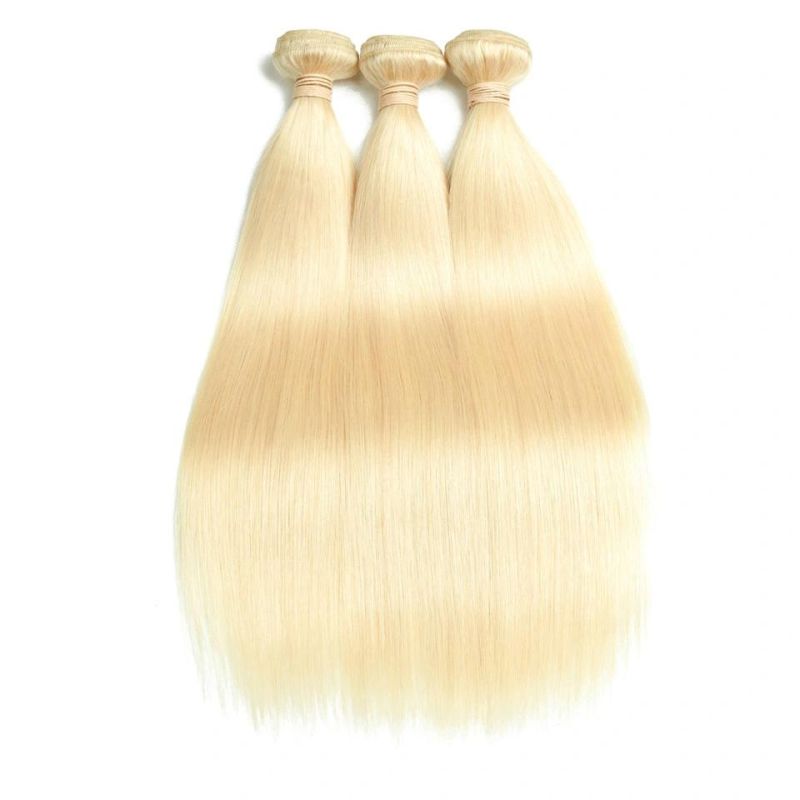 Riisca Peruvian Human Virgin Hair Weave Color #613 Hair Natural Straight