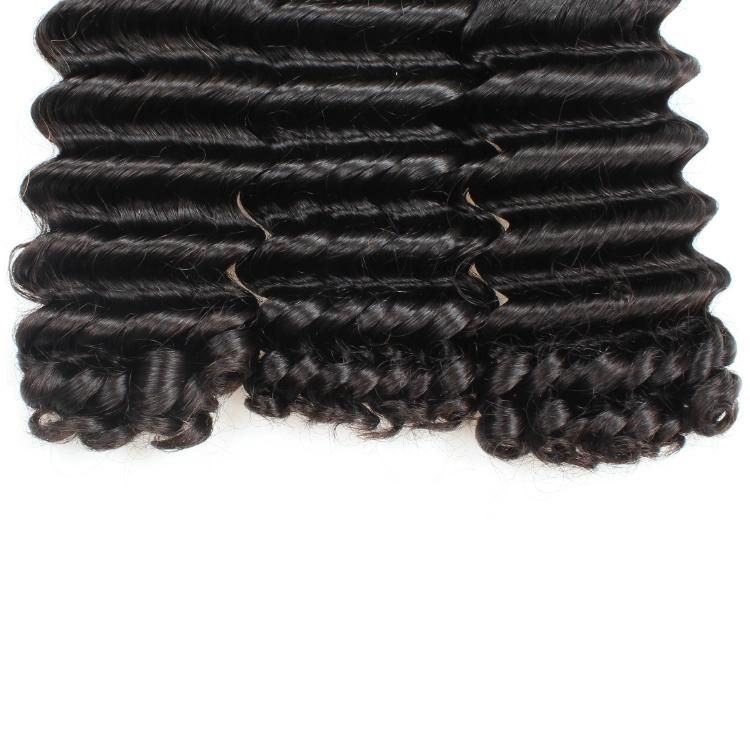 Double Drawn Deep Loose Wavy Curly Funmi Human Hair Bundles Extension